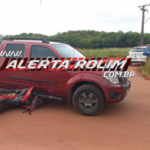 Colisão entre carro e moto deixa motociclista ferido em Rolim de Moura-Vídeo