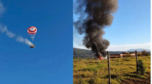 MILAGRE AÉREO: Avião sofre explosão e incêndio em MG; piloto aciona paraquedas e sobrevive a pouso de emergência