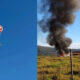 MILAGRE AÉREO: Avião sofre explosão e incêndio em MG; piloto aciona paraquedas e sobrevive a pouso de emergência