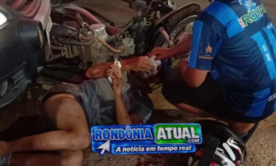 🚨 JI-PARANÁ – COLISÃO VIOLENTA ENTRE DUAS MOTOS NA L-94, DEIXA DOIS FERIDOS