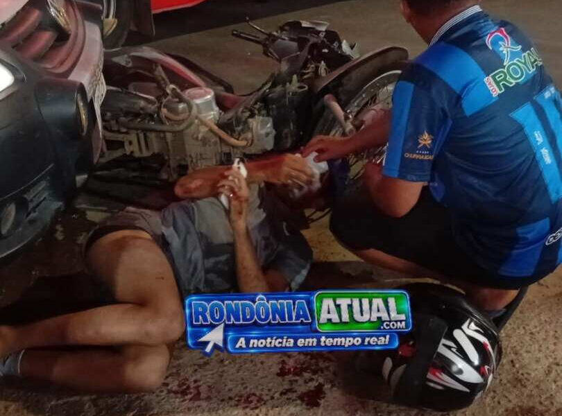 🚨 JI-PARANÁ – COLISÃO VIOLENTA ENTRE DUAS MOTOS NA L-94, DEIXA DOIS FERIDOS