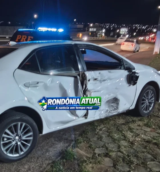 Ji-Paraná -Motociclista fica em estado gravíssimo após violenta colisão com Corolla na BR-364 com a Clóvis Arraes