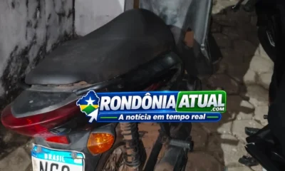 JI-PARANÁ – MOTO COM REGISTRO DE ROUBO É ENCONTRADA E RECUPERADA PELA PM