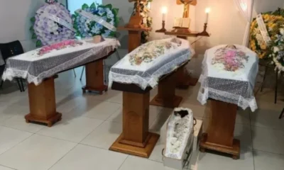Cachorrinha Lola é velada ao lado de pai e filhas mortos em acidente