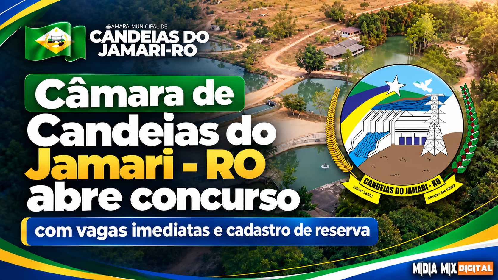 Câmara de Candeias do Jamari – RO abre concurso com vagas imediatas e cadastro de reserva