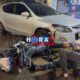 URGENTE: Motociclista sofre fratura na perna após derrapar em pista molhada e bater de frente com carro em Porto Velho