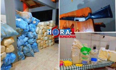 Forças de segurança de Rondônia e Acre apreenderam cerca de três toneladas de drogas e prenderam quatro pessoas